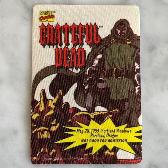 Original Grateful Dead Backstage Pass- Marvel Series Dr. Doom 5/28/1995 - Picture 1 of 3